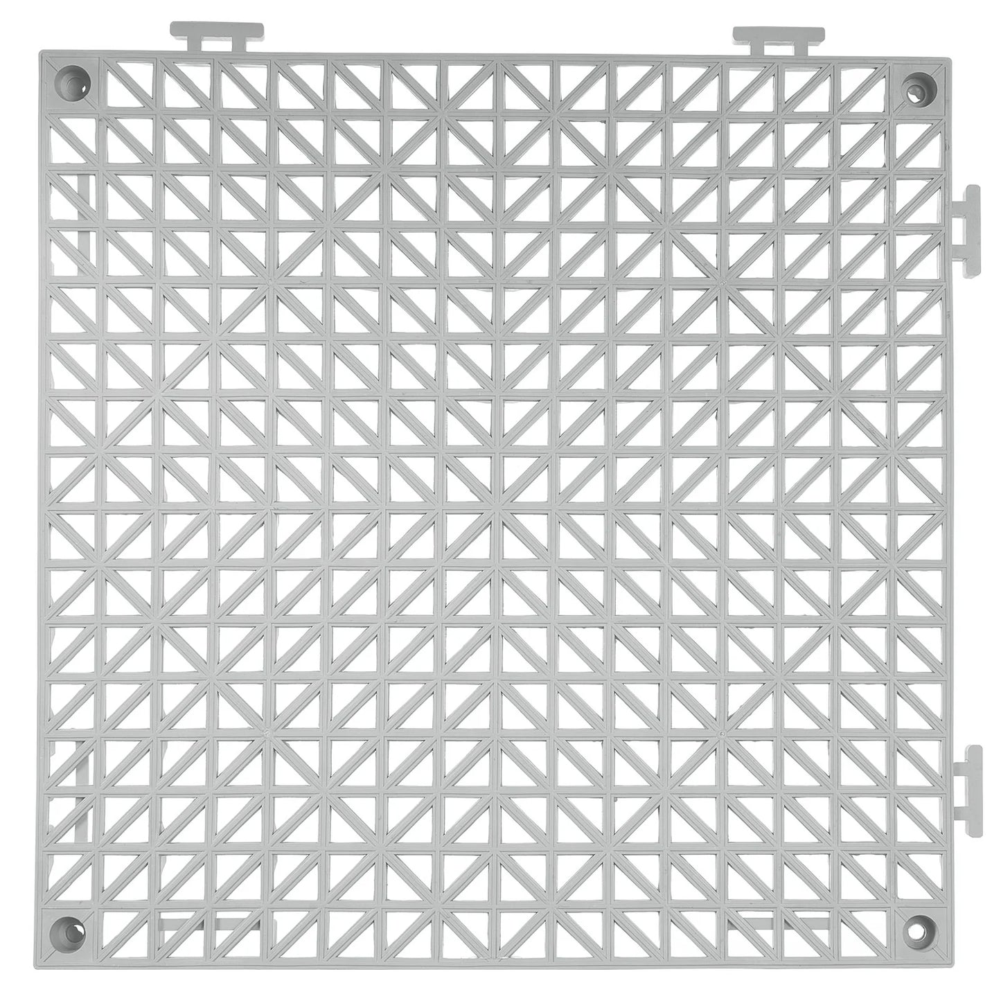 VEVOR Interlocking Tile 50PCS Gray, Drainage Tiles 12 X 12 Splicing, Soft PVC Interlocking Drainage Floor Tiles, Non-Slip Drainage Holes for Restroom, Bathroom, Kitchen, Pool, Wet Areas