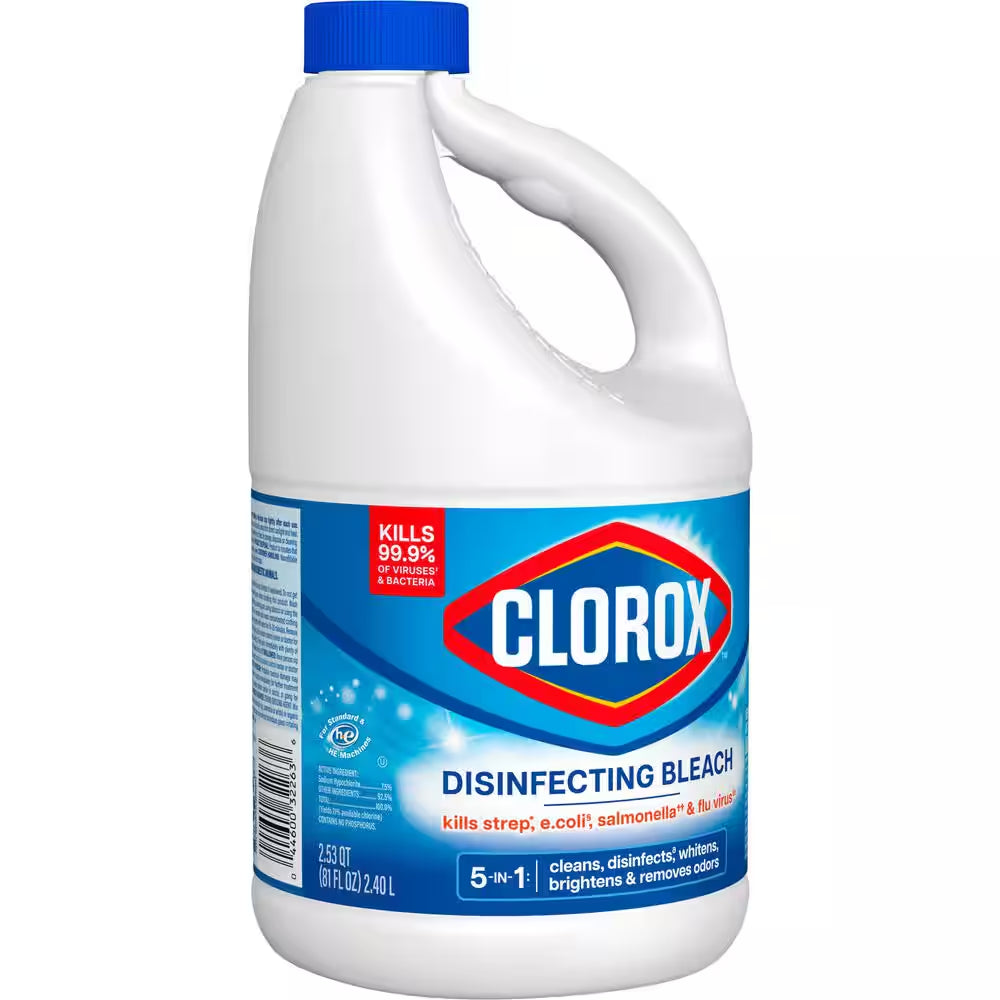 Concentrated Regular Disinfecting Liquid Laundry Bleach, 81 Fl.Oz. 6-Pack