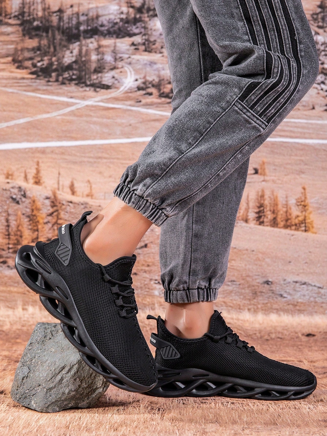 Men'S Casual Sport Shoes, Mesh Upper, Soft EVA Sole, Lightweight and Breathable, Low-Top Design Suitable for Sports, Running, Casual Walking, Unisex Sport Shoes