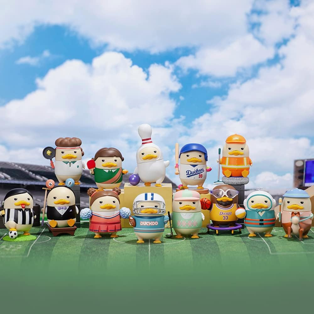 DUCKOO Ball Club Series, 12Pcs DUCKOO Blind Box Figures, Random Design Action Figures Collectible Toys Home Decorations, Holiday Birthday Gifts for Girls and Boys, Whole Set