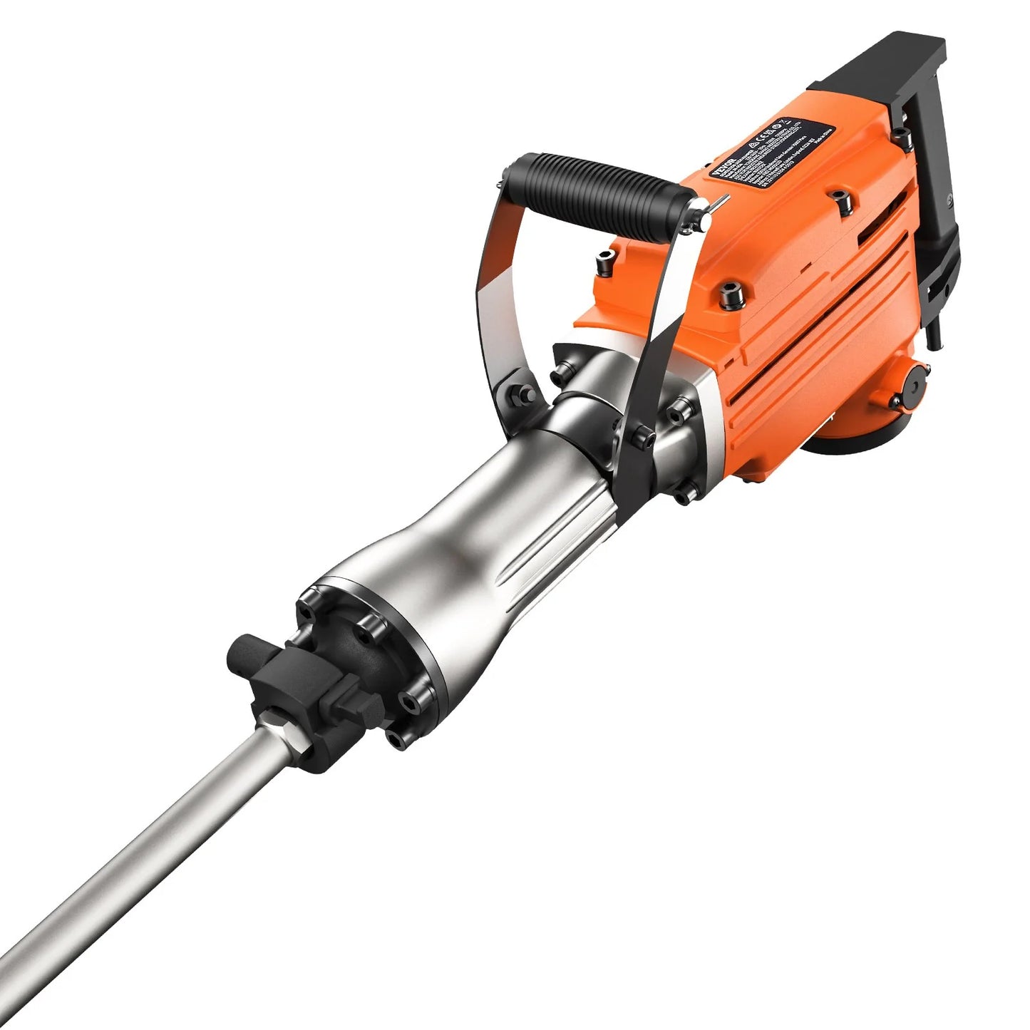 VEVOR Demolition Jack Hammer, 2200W 1400 BPM Jack Hammer Concrete Breaker, Heavy Duty Electric Jack Hammer 6Pcs Chisels Bit with Gloves, 360C Swiveling Front Handle for Trenching and Breaking Holes