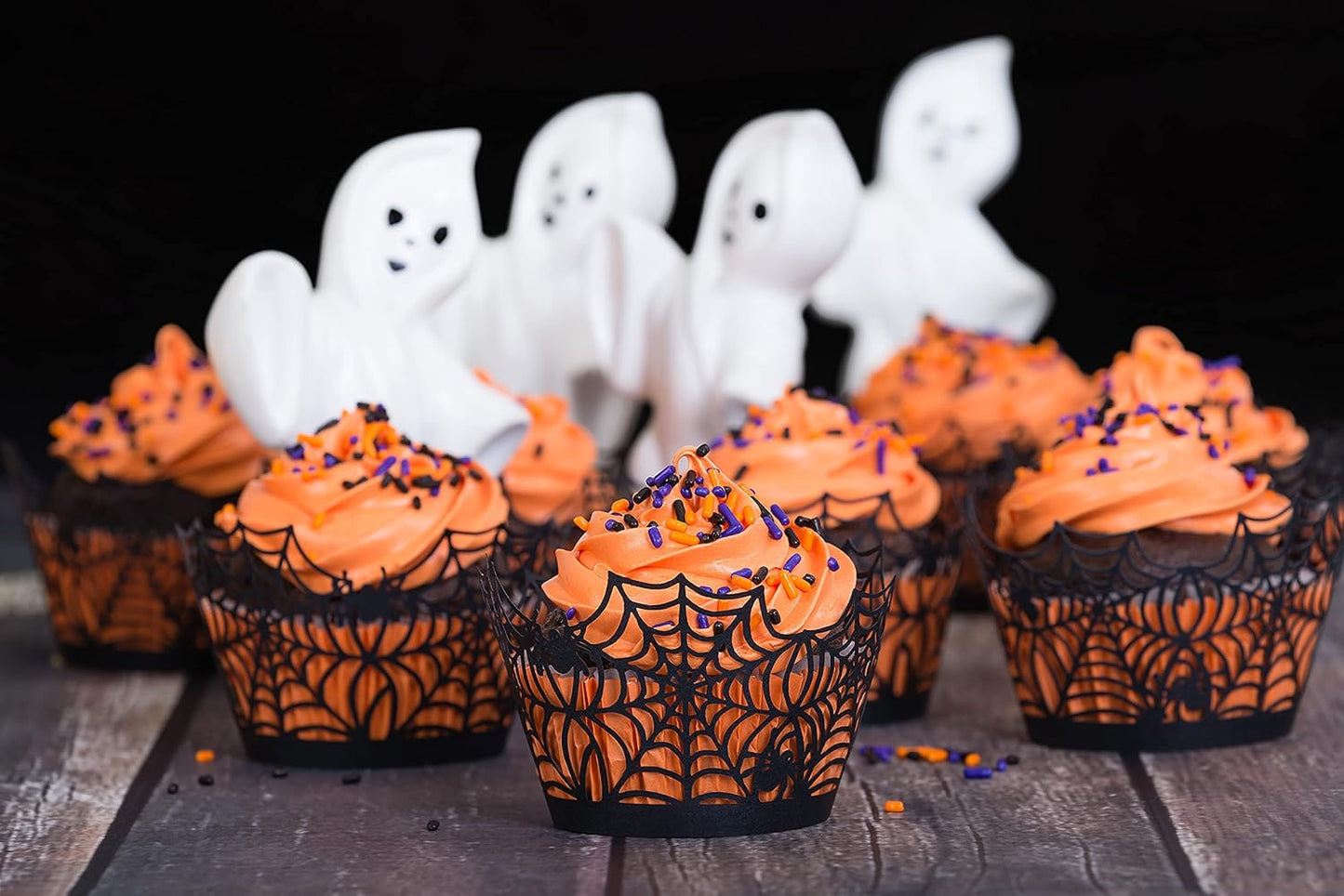 Halloween Sprinkles - 2.2 LB - Orange, Black, Purple and White Jimmies - Spooky Season Sprinkles