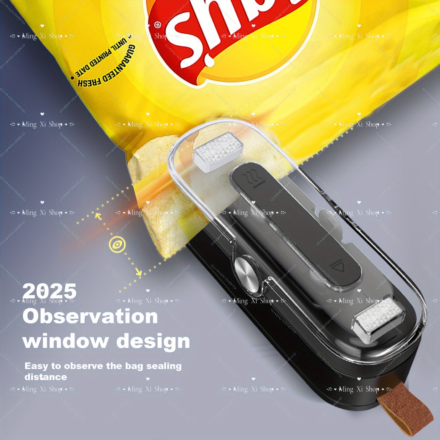 Compact 2-in-1 Mini Bag Sealer & Cutter | Portable Heat Vacuum Sealer for Plastic Bags | Ideal for Food Storage, Snacks, Cookies – Black