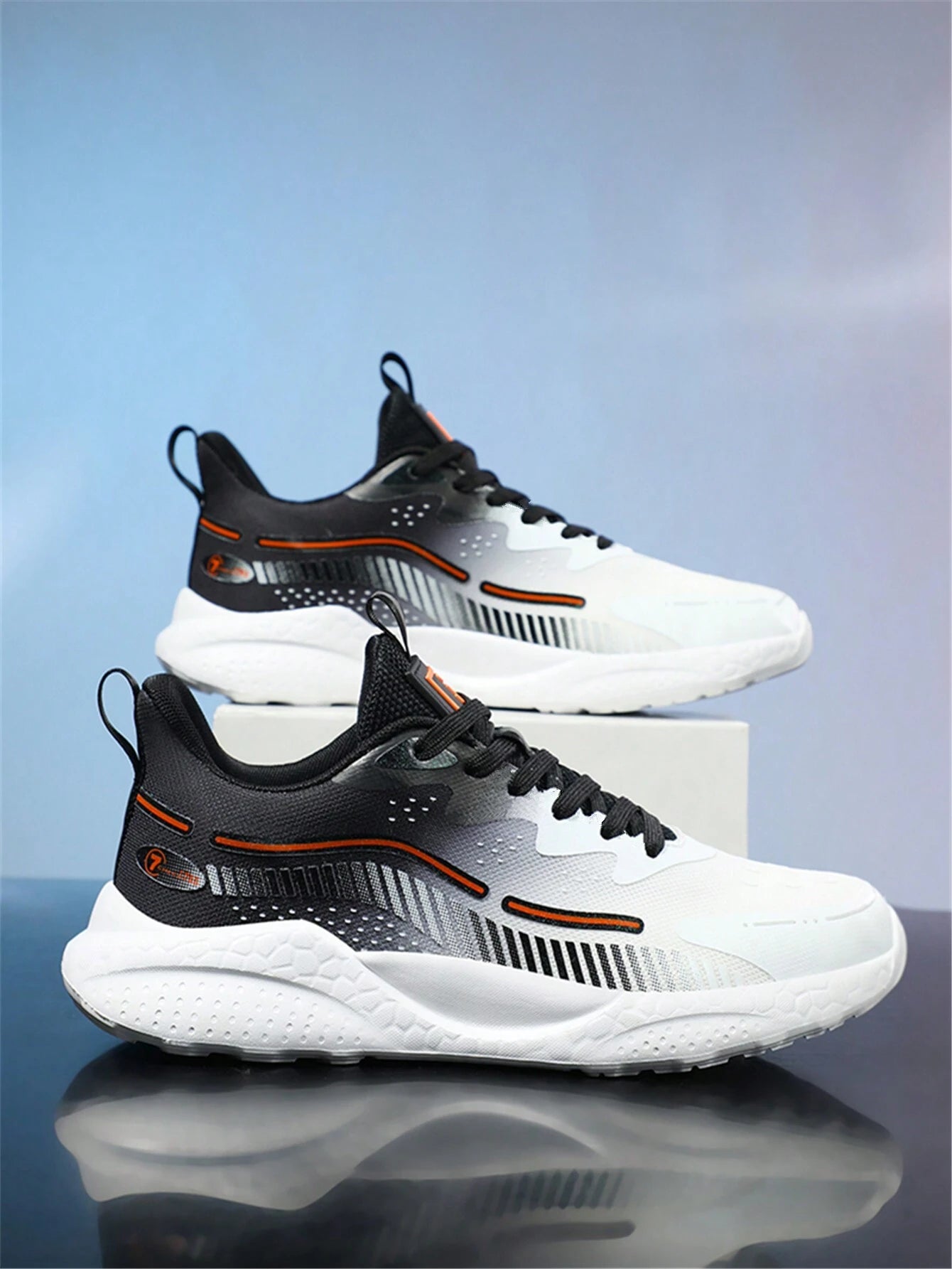 Unisex Casual Knitted Running Shoes, Thick Outsole and Elevated Height, Korean Design for Couple