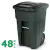32 Gallon Blackstone Outdoor Trash Can/Garbage Can with Quiet Wheels and Attached Lid
