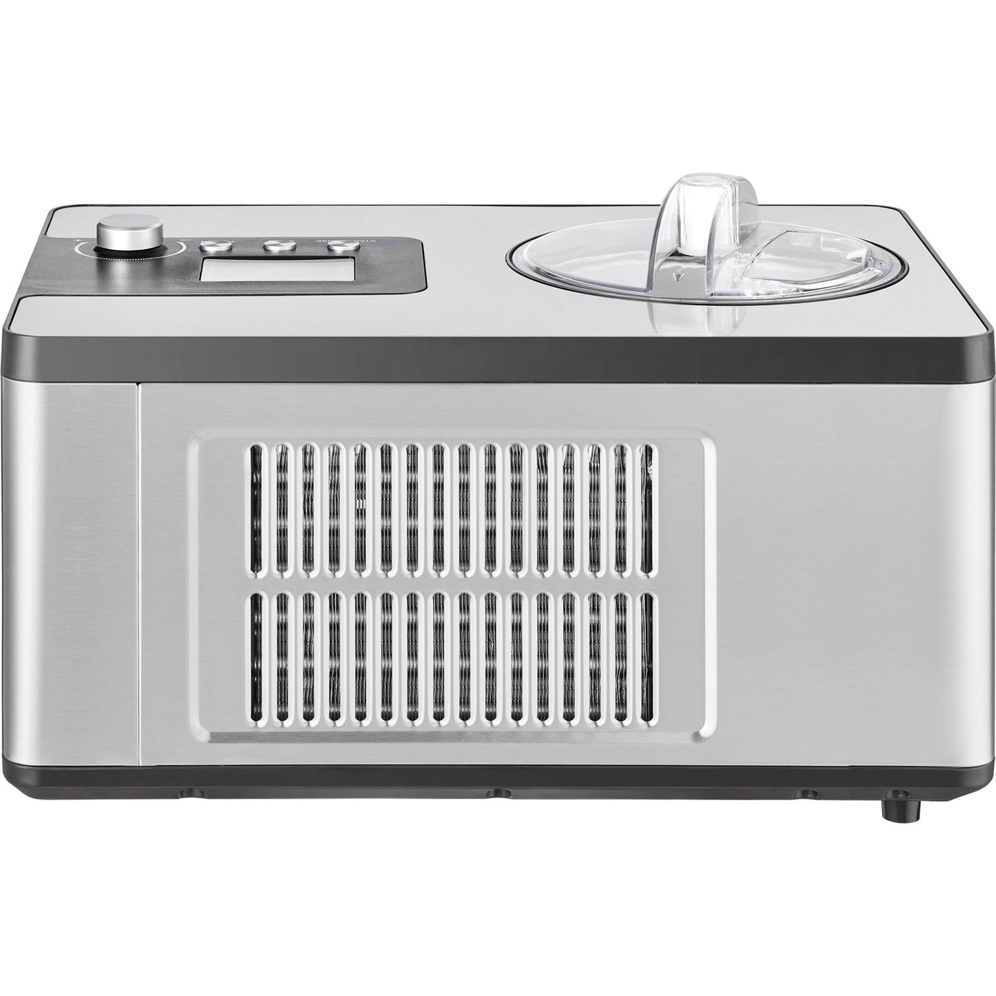 VEVOR Automatic Ice Cream Maker with Built-In Compressor – 2 Qt No Pre-Freeze Fruit & Yogurt Machine, Stainless Steel Electric Sorbet & Gelato Maker (3 Modes, LCD Display & Timer, Silver)