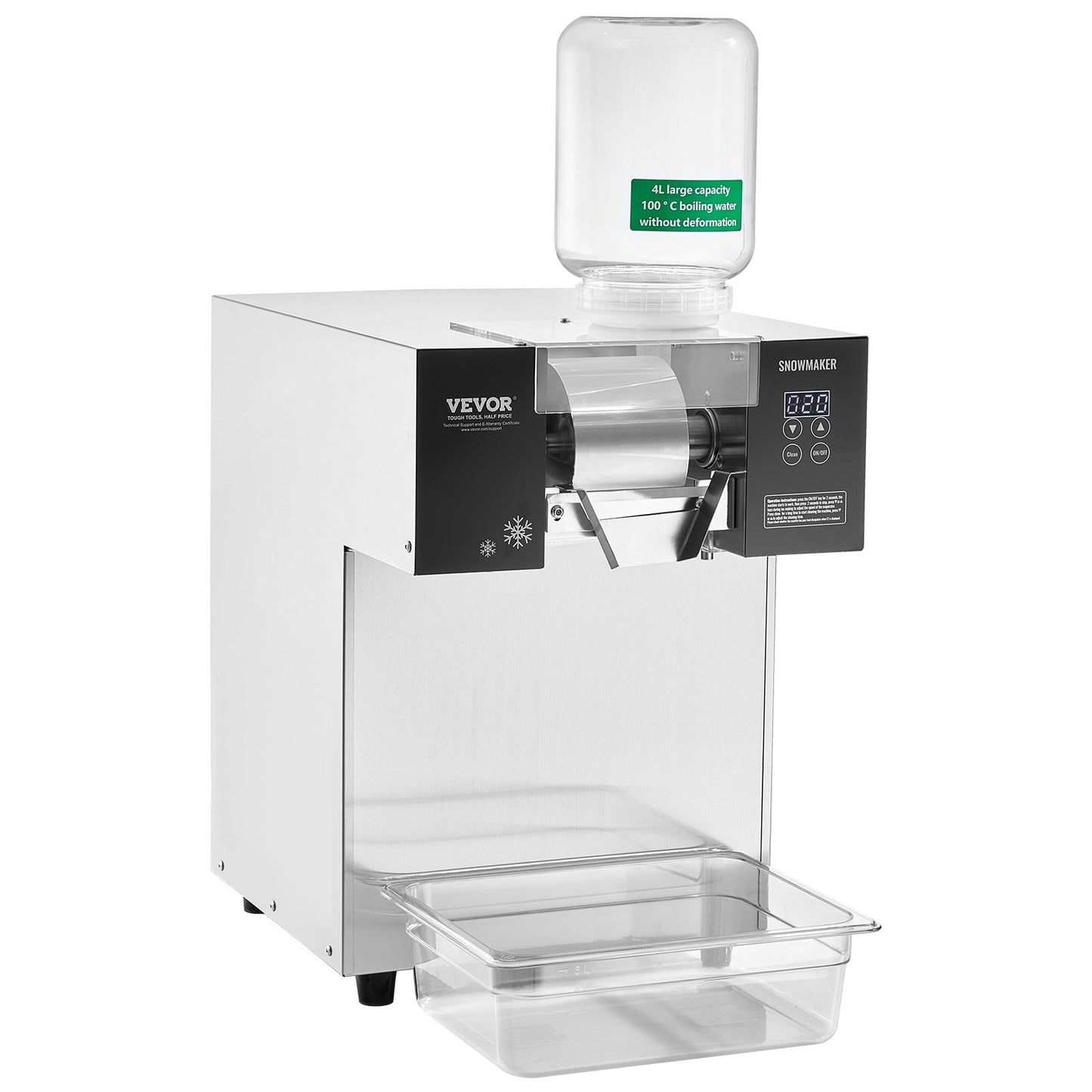 Succebuy Commercial Snowflake Ice Machine Stainless Steel Air Cooling System&Rapid Heat Dissipation for Bakery Cafe