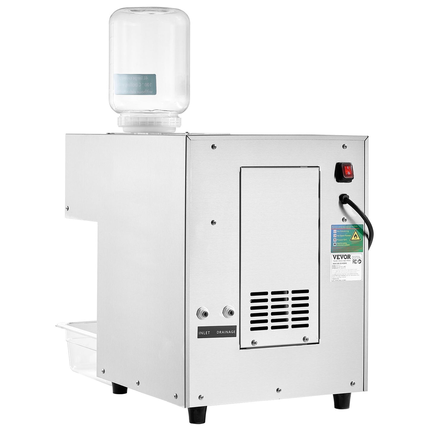 Succebuy Commercial Snowflake Ice Machine Stainless Steel Air Cooling System&Rapid Heat Dissipation for Bakery Cafe