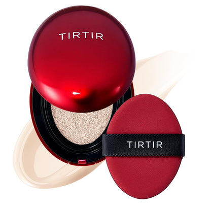 TIRTIR Red Cushion Foundation Mask Fit Full Coverage Weightless Skin Fit Satin Glow Finish Buildable