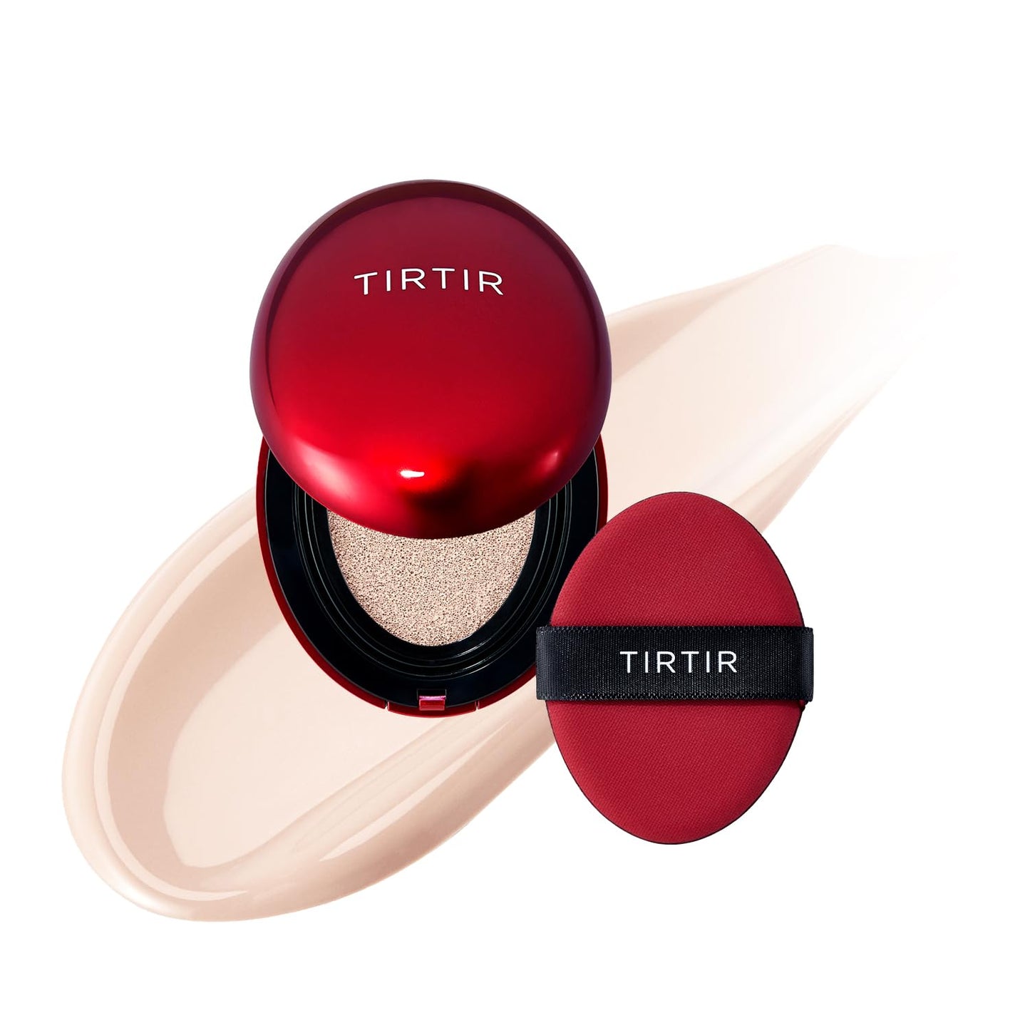 TIRTIR Red Cushion Foundation Mask Fit Full Coverage Weightless Skin Fit Satin Glow Finish Buildable