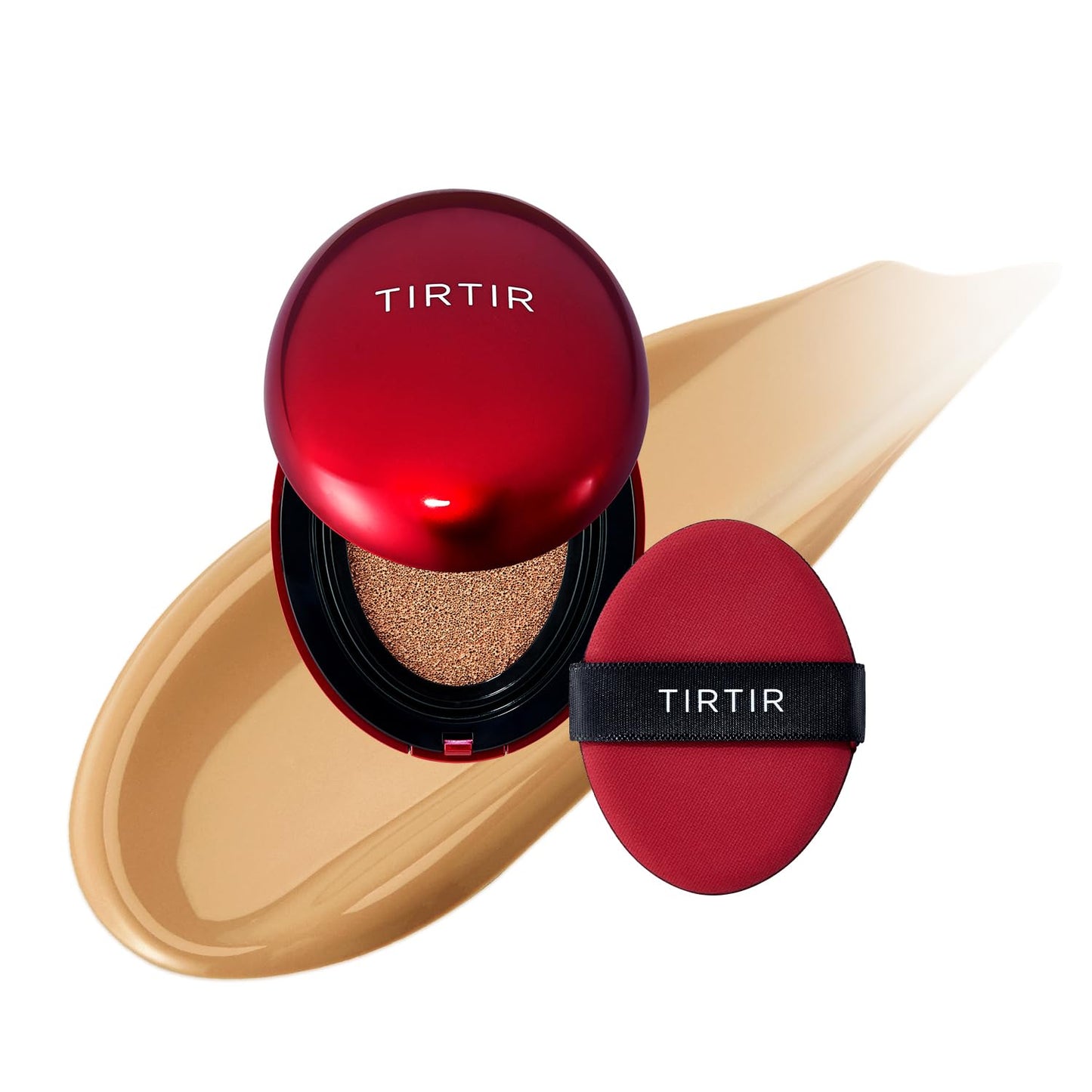 TIRTIR Red Cushion Foundation Mask Fit Full Coverage Weightless Skin Fit Satin Glow Finish Buildable