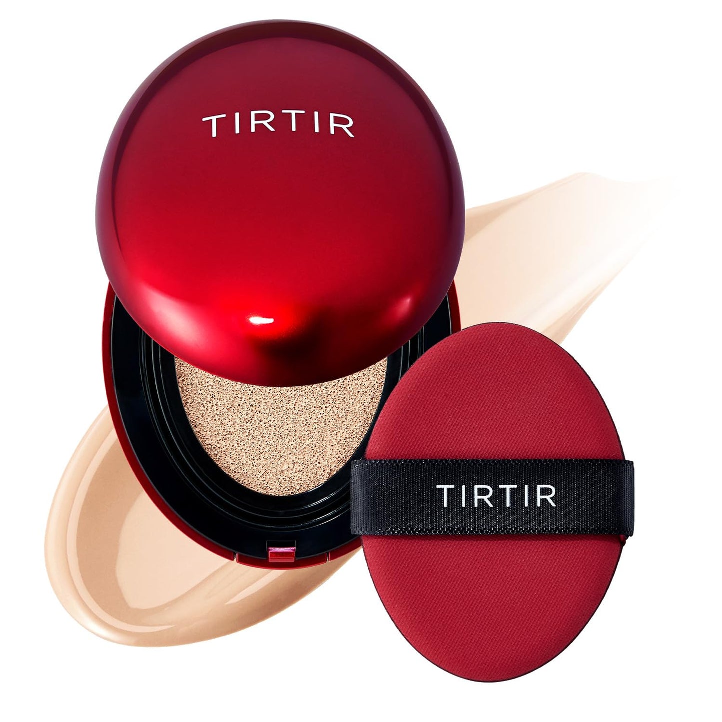 TIRTIR Red Cushion Foundation Mask Fit Full Coverage Weightless Skin Fit Satin Glow Finish Buildable
