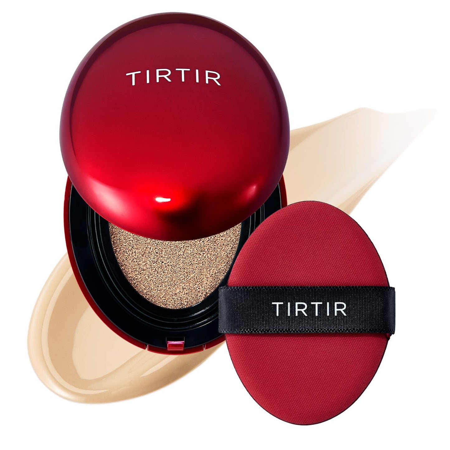 TIRTIR Red Cushion Foundation Mask Fit Full Coverage Weightless Skin Fit Satin Glow Finish Buildable