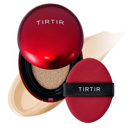 TIRTIR Red Cushion Foundation Mask Fit Full Coverage Weightless Skin Fit Satin Glow Finish Buildable