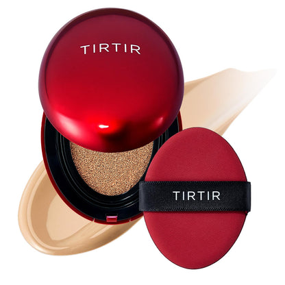 TIRTIR Red Cushion Foundation Mask Fit Full Coverage Weightless Skin Fit Satin Glow Finish Buildable