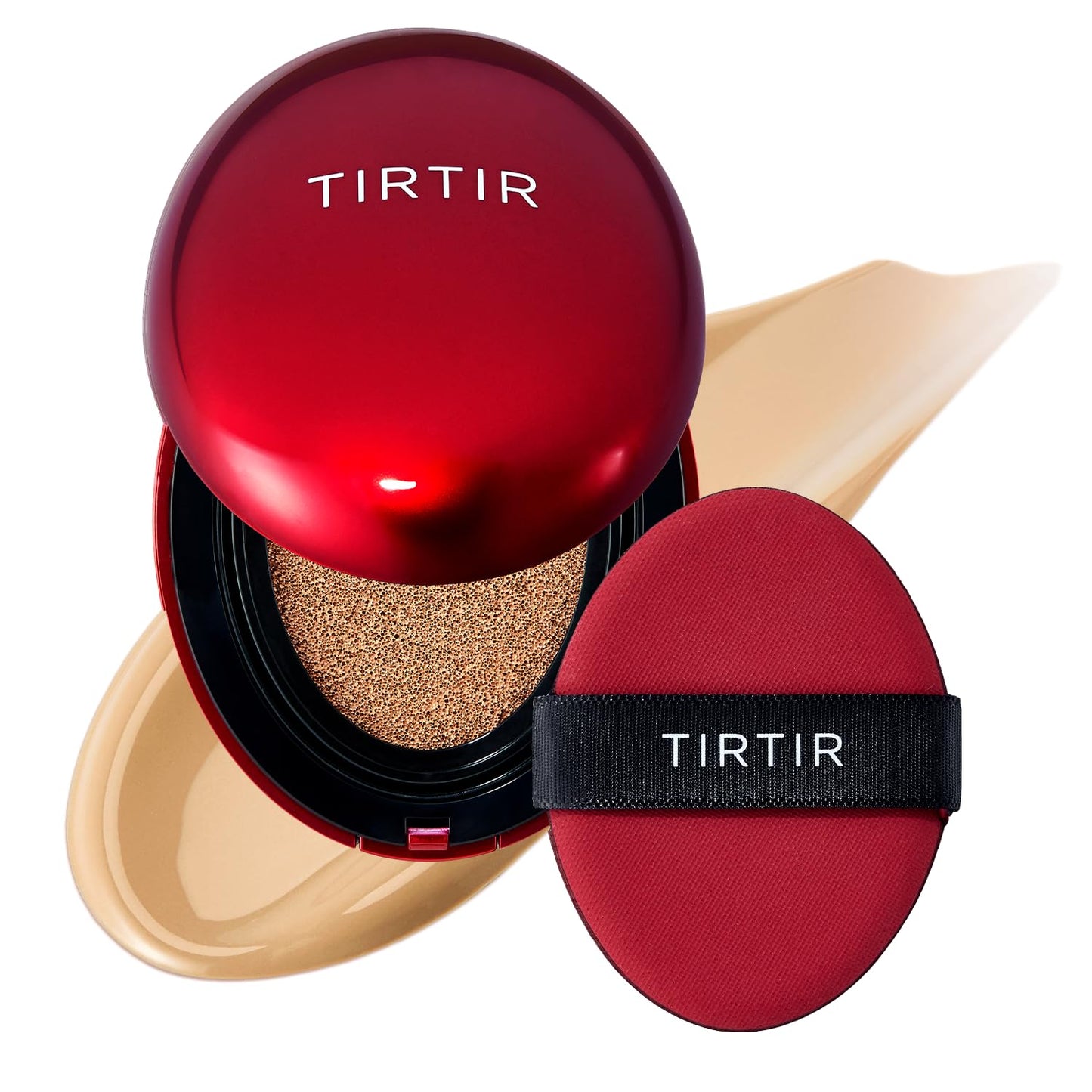 TIRTIR Red Cushion Foundation Mask Fit Full Coverage Weightless Skin Fit Satin Glow Finish Buildable
