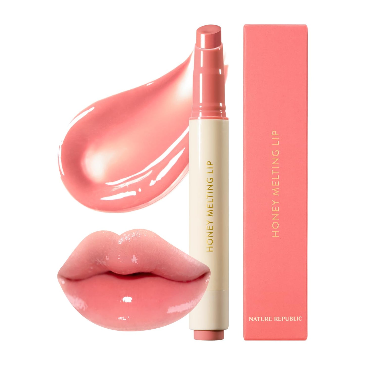 HONEY MELTING LIP (00 CHAI MILK TEA) SOFT LIP STICK Hydrating Gloss, Moisturizing Balms, Sheer Tint, Shine & Nude, Glowy Finish, Korean Make Up