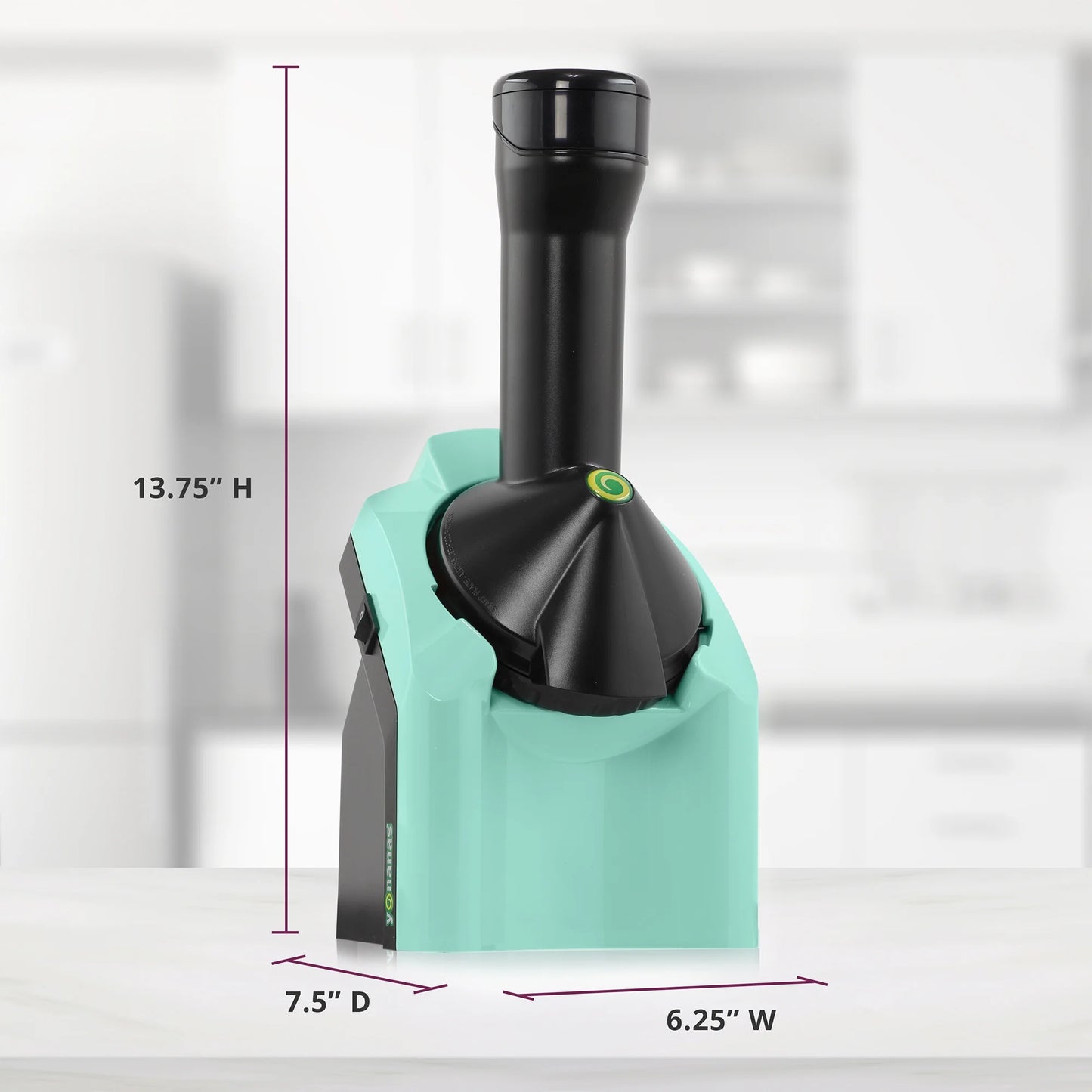 Classic Vegan Non-Dairy Frozen Fruit Soft Serve Dessert Maker with 36 Recipe Book, in Mint