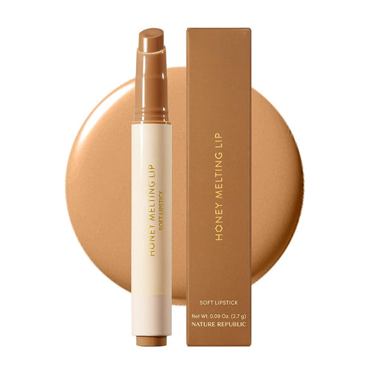 HONEY MELTING LIP (00 CHAI MILK TEA) SOFT LIP STICK Hydrating Gloss, Moisturizing Balms, Sheer Tint, Shine & Nude, Glowy Finish, Korean Make Up