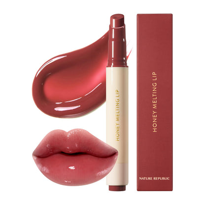 HONEY MELTING LIP (00 CHAI MILK TEA) SOFT LIP STICK Hydrating Gloss, Moisturizing Balms, Sheer Tint, Shine & Nude, Glowy Finish, Korean Make Up