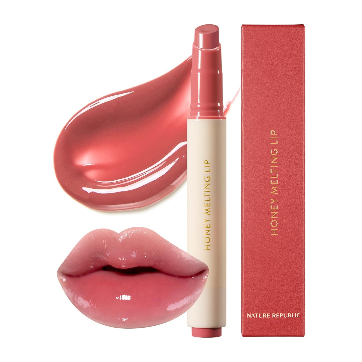 HONEY MELTING LIP (00 CHAI MILK TEA) SOFT LIP STICK Hydrating Gloss, Moisturizing Balms, Sheer Tint, Shine & Nude, Glowy Finish, Korean Make Up