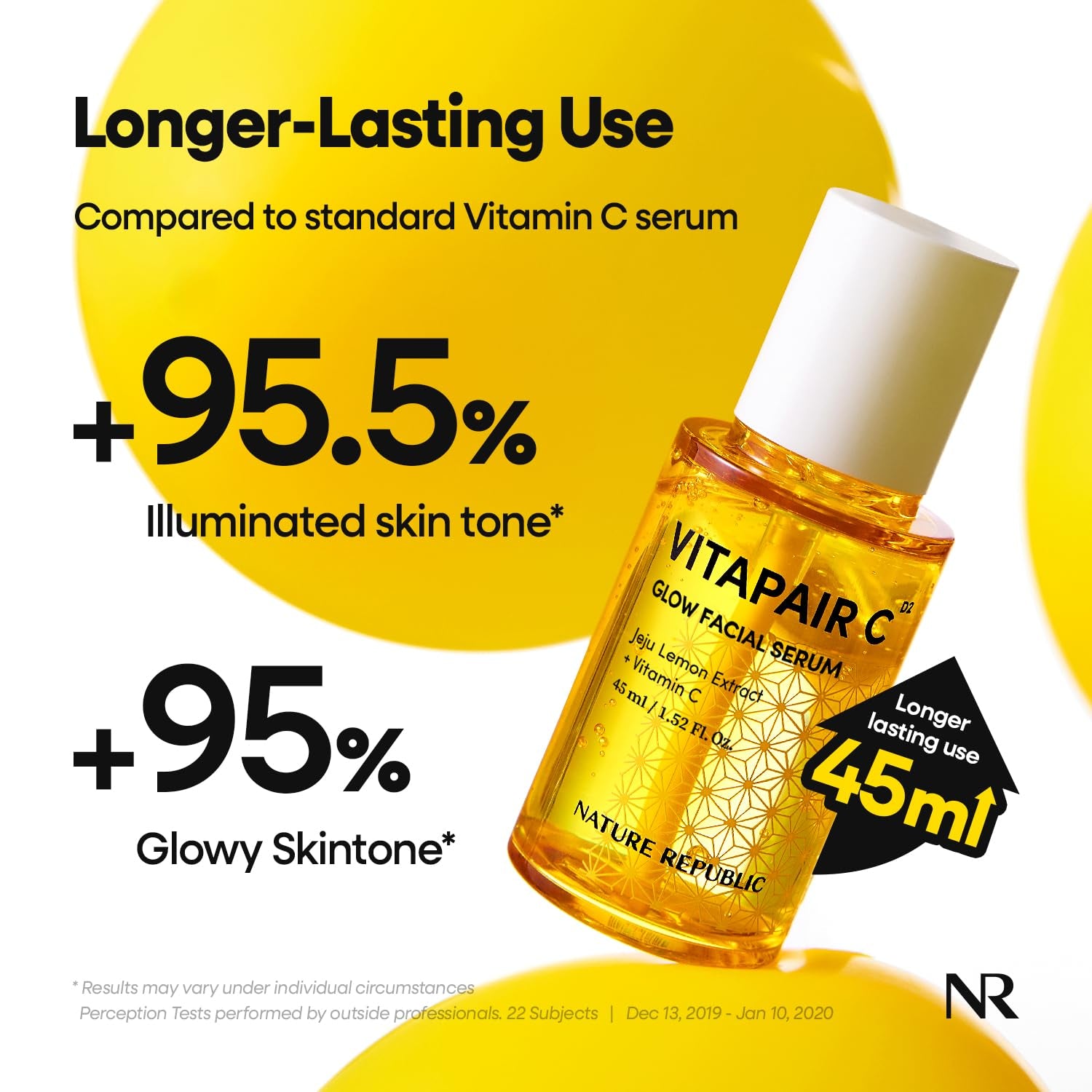 Vitapair C Glow Facial Serum - Vitamin Skin Care, Korean Face Products for Hydrating Beauty, Women Moisturizer, Dry Serums, Sensitive Oily Skincare, Night Moisturizers 45Ml /1.52 Fl Oz