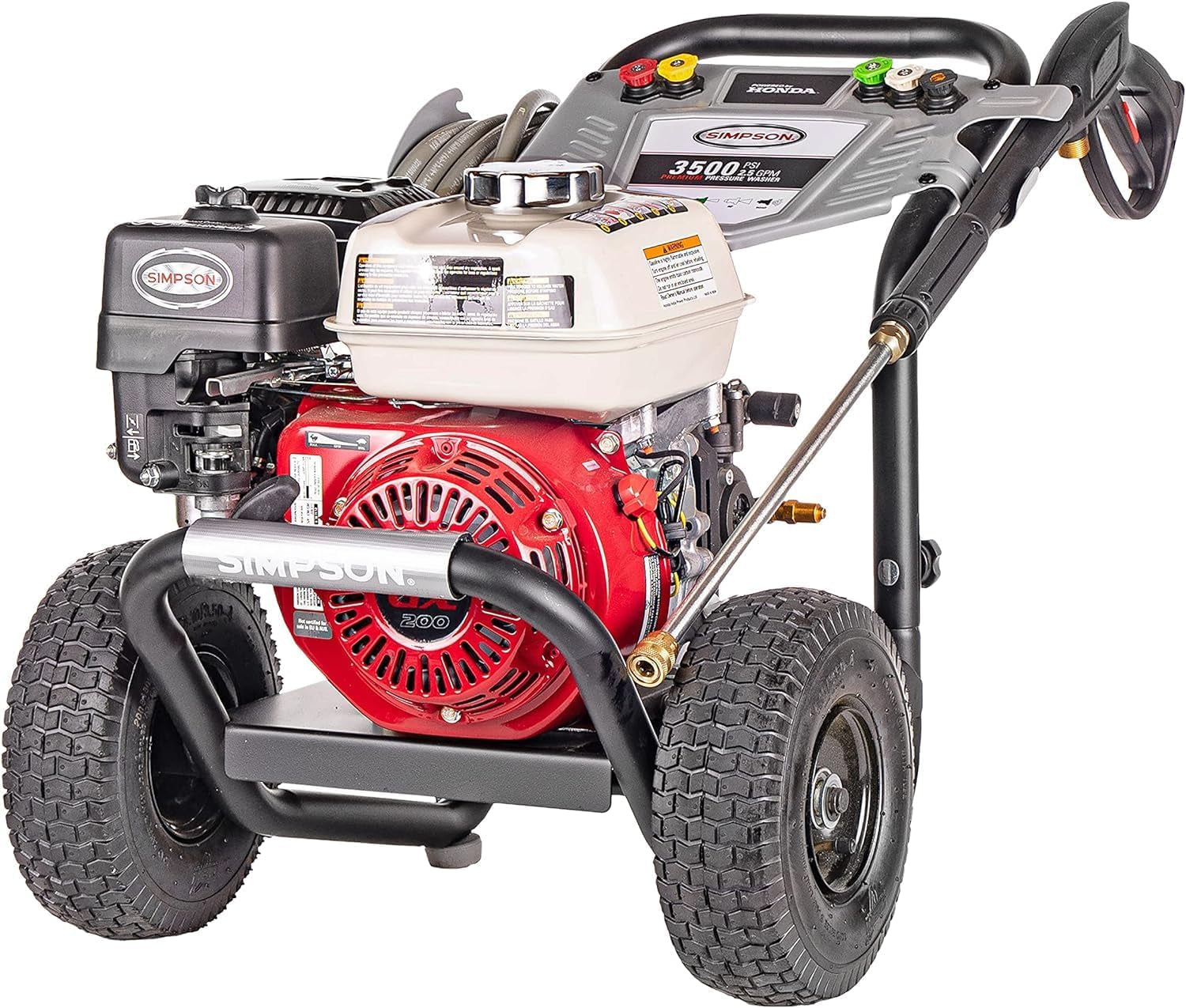 61014 3500 PSI at 2.5 GPM Honda GX200 with AAA AX300 Axial Cam Pump Cold Water Professional Gas Pressure Washer PS61002-S