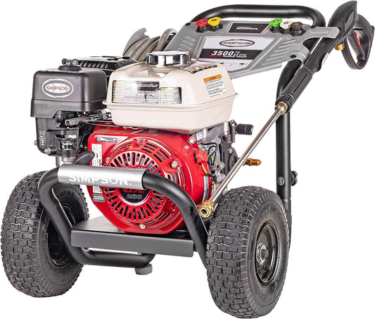 61014 3500 PSI at 2.5 GPM Honda GX200 with AAA AX300 Axial Cam Pump Cold Water Professional Gas Pressure Washer PS61002-S