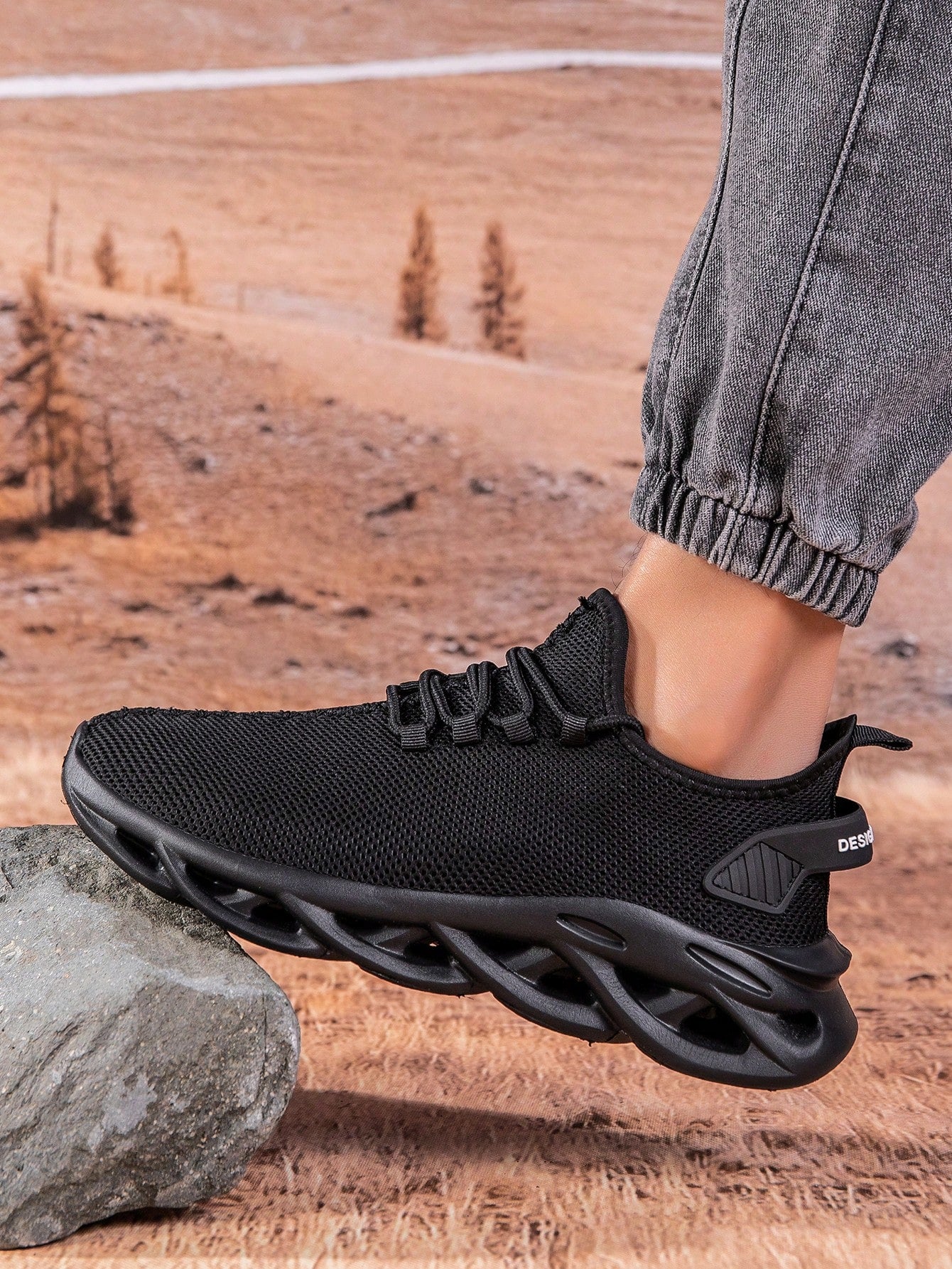 Men'S Casual Sport Shoes, Mesh Upper, Soft EVA Sole, Lightweight and Breathable, Low-Top Design Suitable for Sports, Running, Casual Walking, Unisex Sport Shoes