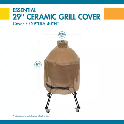 Duck Covers Essential 29 In. Dia X 40 In. H Ceramic Grill Cover in Latte