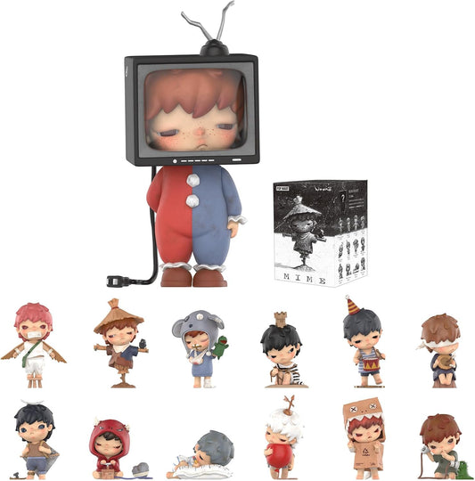 Hirono Mime Series Figures, Hirono Blind Box Figures, Random Design Action Figures Collectible Toys Home Decorations, Holiday Birthday Gifts for Girls and Boys, Single Box