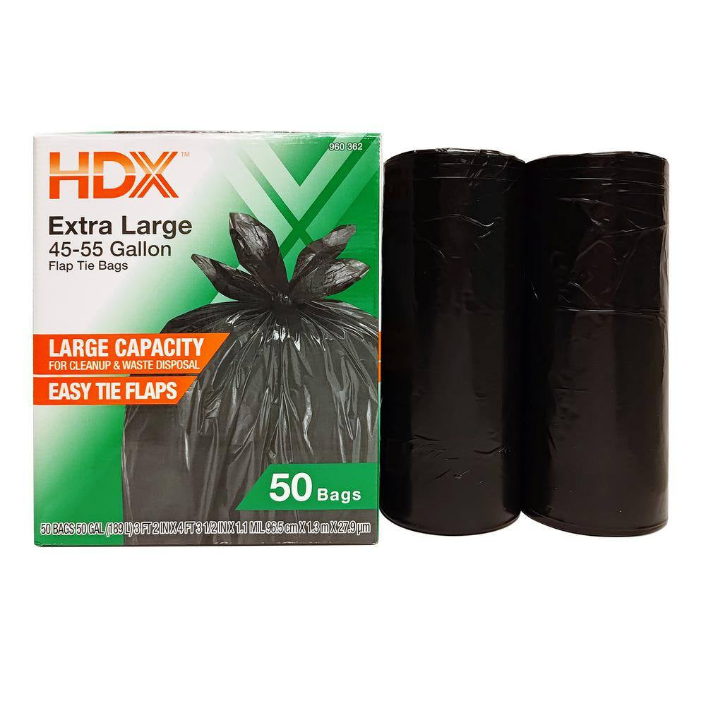 50 Gallon Wave Cut Extra Large Trash Bags (100-Count)