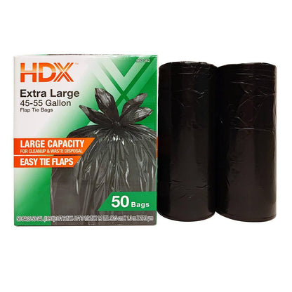 50 Gallon Wave Cut Extra Large Trash Bags (100-Count)