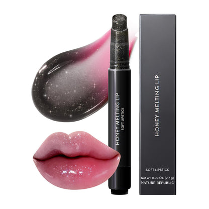 HONEY MELTING LIP (00 CHAI MILK TEA) SOFT LIP STICK Hydrating Gloss, Moisturizing Balms, Sheer Tint, Shine & Nude, Glowy Finish, Korean Make Up