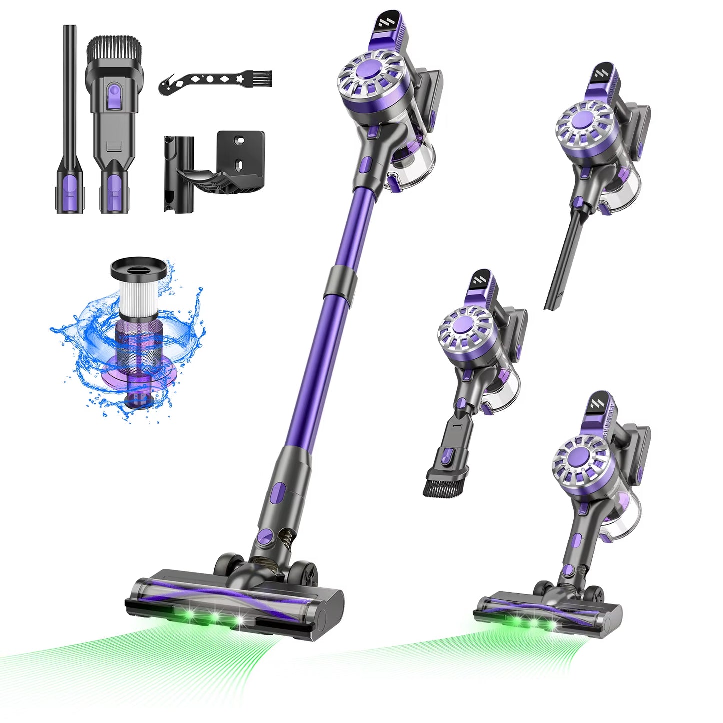 US Local Stock Hot Sale Online 6 in 1 Rechargeable Broom Dust Stick Cordless Vacuum Cleaner for Hardwood Floor Pet Hair