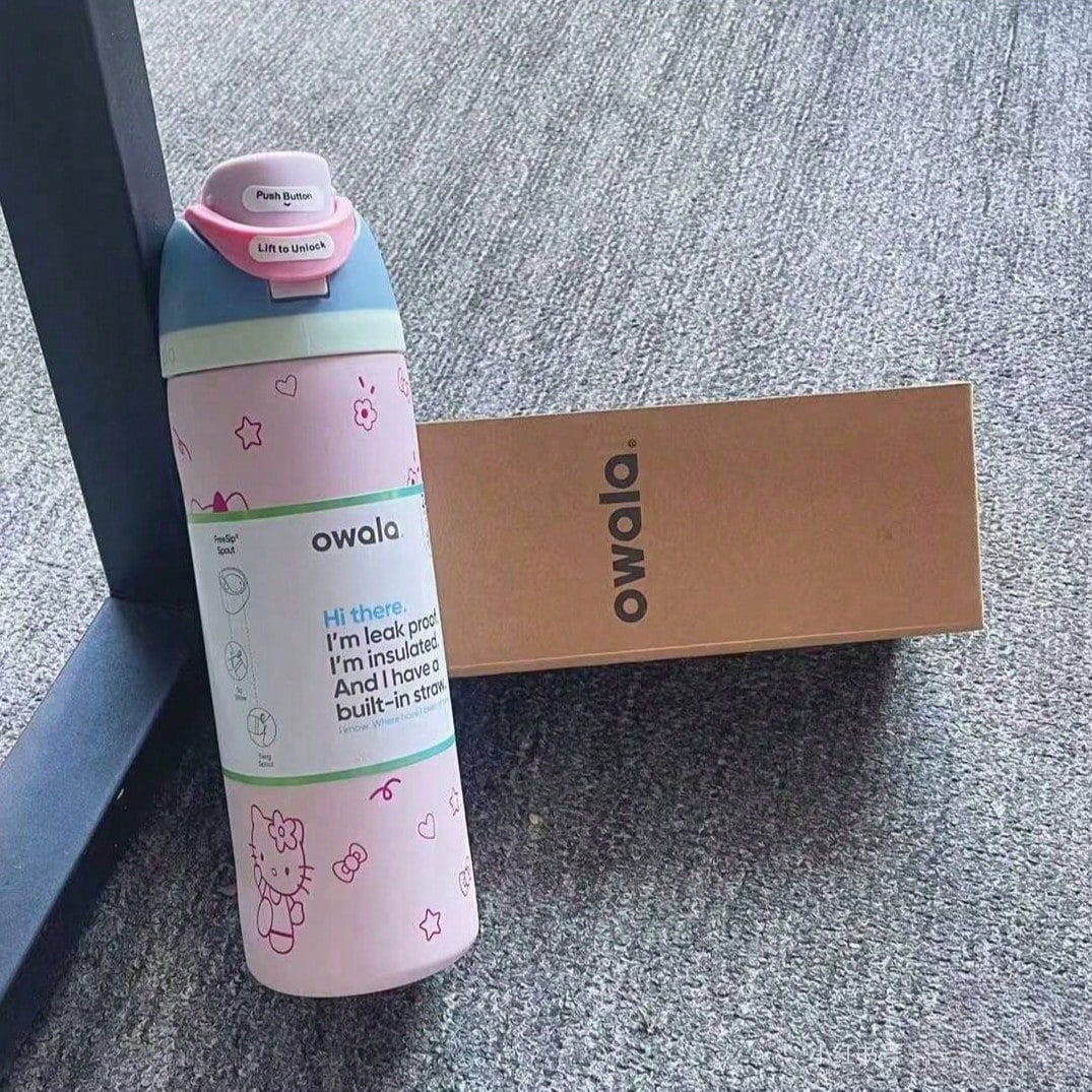 OWALAs  FreeSip Limited Edition Water Light Pink KT 24Oz/32Oz