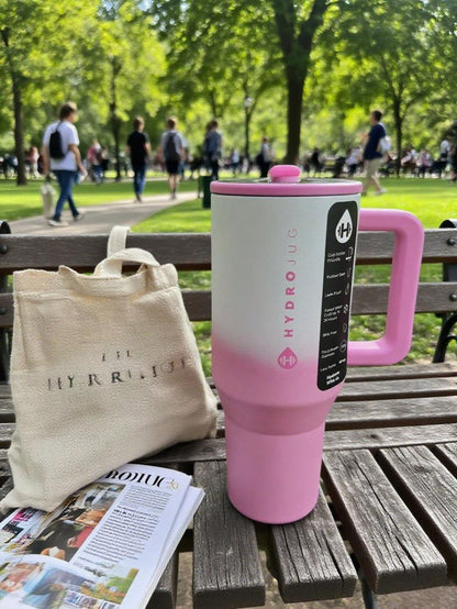 🥤 Hydrojugg Original Traveler 40oz – Double-Wall Stainless Steel Car Mug with Handle & Straw