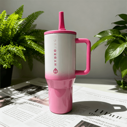 🥤 Hydrojugg Original Traveler 40oz – Double-Wall Stainless Steel Car Mug with Handle & Straw