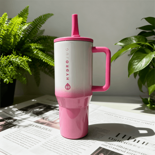 🥤 Hydrojugg Original Traveler 40oz – Double-Wall Stainless Steel Car Mug with Handle & Straw