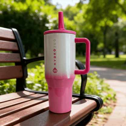 🥤 Hydrojugg Original Traveler 40oz – Double-Wall Stainless Steel Car Mug with Handle & Straw