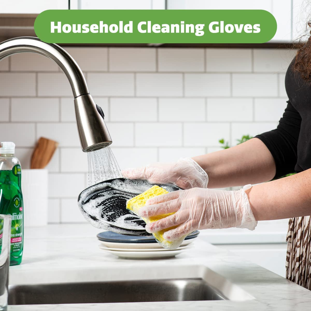 Disposable Vinyl Gloves, Powder Free, Latex Free, Clear Gloves for Cooking and Cleaning