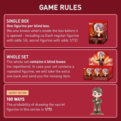 Jackson Wang Magic Man Series Figures, Blind Box Figures, Random Design Action Figures Collectible Toys Home Decorations, Holiday Birthday Gifts for Girls and Boys, Single Box