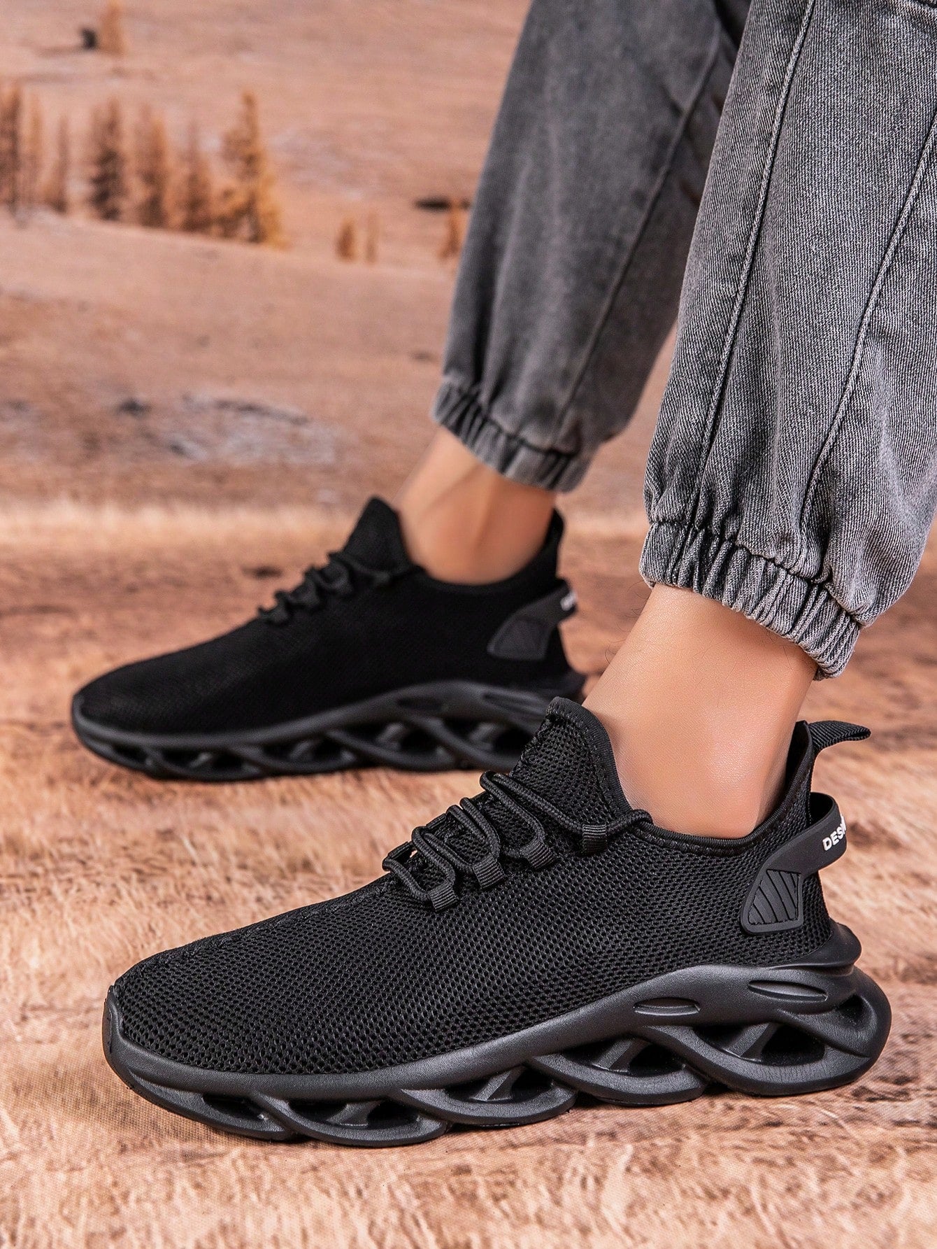 Men'S Casual Sport Shoes, Mesh Upper, Soft EVA Sole, Lightweight and Breathable, Low-Top Design Suitable for Sports, Running, Casual Walking, Unisex Sport Shoes