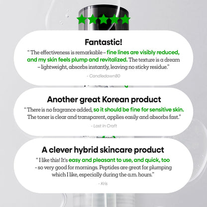 the First Peptide Boosting Serum, 8 Peptides, Niacinamide & Triple Hyaluronic Acid Complex,17 Amino Acids,For All Skin Types, Korean Skin Care150Ml/5.07 Fl Oz