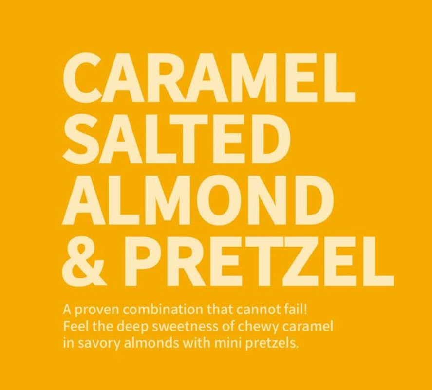 [Official Gilim ] Korean Salted Caramel & Pretzel Almonds Nut Protein Snack | After-School, Lunch, Office, Work, Trip Camping Snack | Pre-Workout Snack | Healthy Snacks| Korean Souvenir (Caramel Pretzel 1X190Gram)