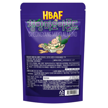 [Official Gilim ] Korean Spicy Green Chili Mayo Seasoned Almonds Nut Protein Snack | Nutritious & Gluten Free | Work, Trip Camping Snack | Adult Snack | Pre-Workout Snack | Korean Sovenior (Cheongyang Pepper Mayo, 1X190Gram Pack )