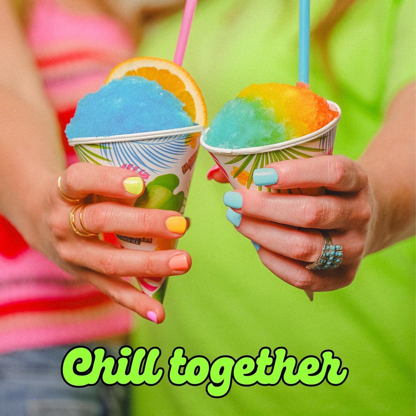S777 Snow Cone and Shaved Ice Machine with Blade Adjustment Knob and 5 Reusable Plastic Ice Mold Cups. Great for Granitas, Seltzers, Italian Soda and More 120V, Matte Black