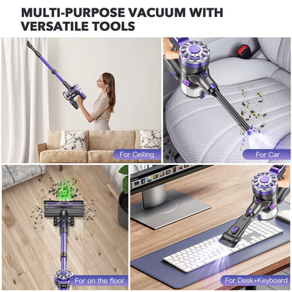 US Local Stock Hot Sale Online 6 in 1 Rechargeable Broom Dust Stick Cordless Vacuum Cleaner for Hardwood Floor Pet Hair