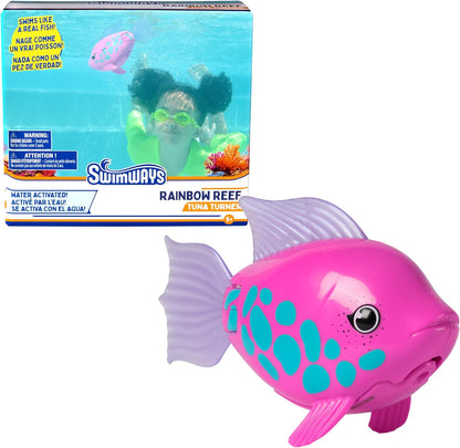 Rainbow Reef Fish Toy, Kids Swimming Accessories & Water Toys, Learn to Swim Pool Toys for Kids Ages 5 & Up, Batteries Included, Tuna Turner