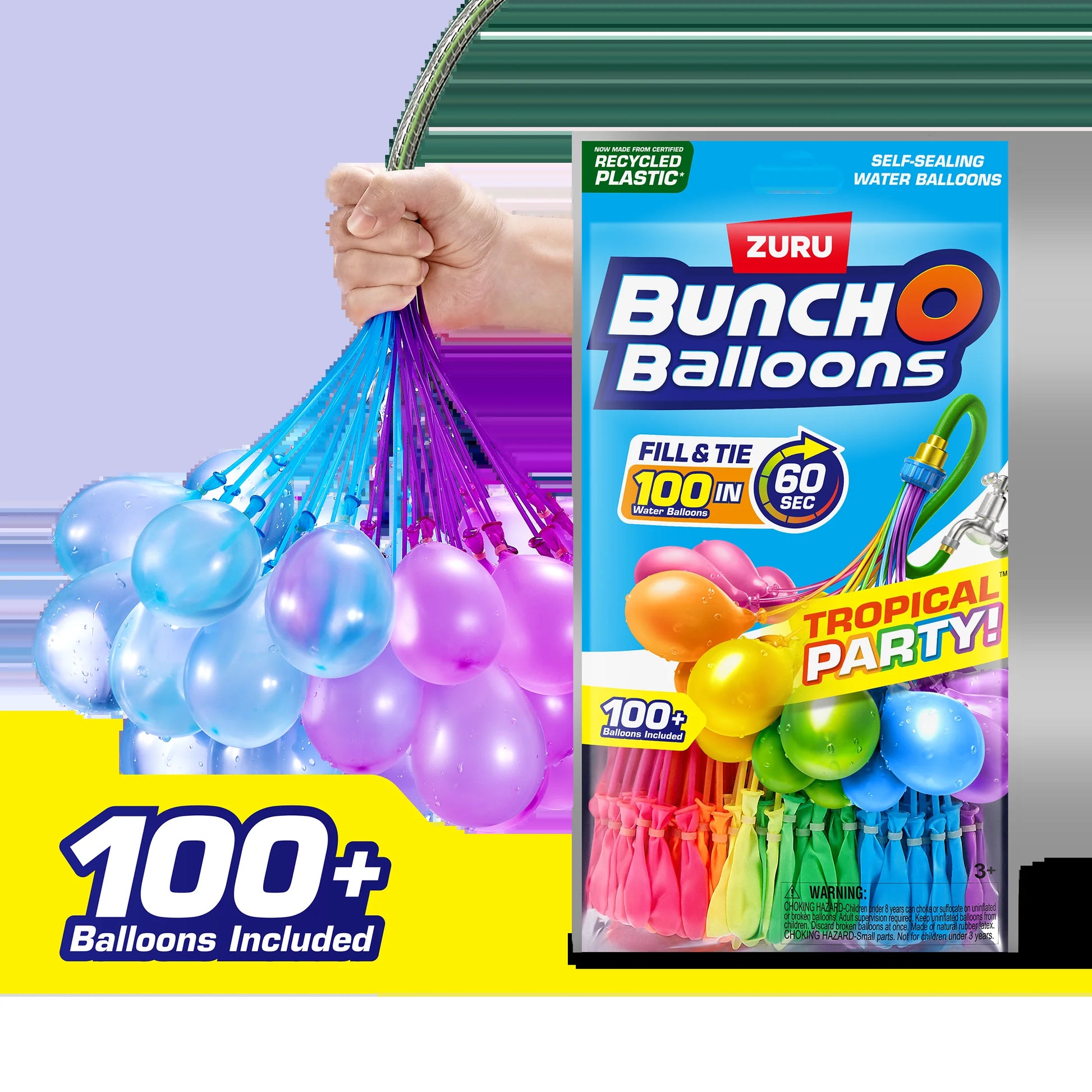 Tropical Party Self-Sealing Water Balloons (3 Pack)